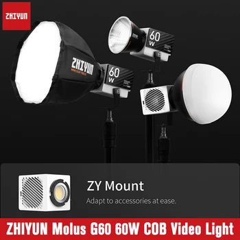 Zhıyun MOLUS G60 60W COB LED Video ışığı 2700-6500K İki renkli Cep Fotoğrafçılığı Aydınlatma Dolgu Işığı Stüdyo Youtube Açık