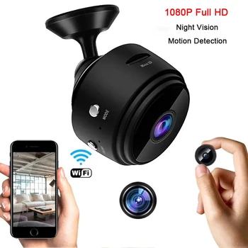 A9 Gerçek 1080P Mini kablosuz kamera WiFi Kamera Ev Güvenlik Gözetleme Hareket Algılama Gece Görüş uzaktan kontrol monitörü Kamera