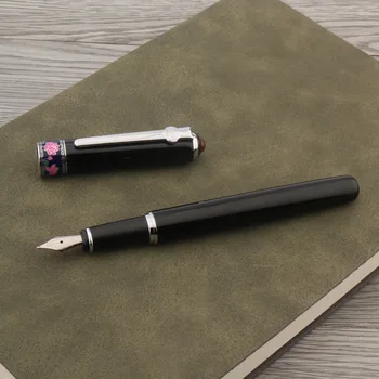 Metal Duke dolma kalem Siyah Lotus İridyum Ucu İş Ofis Okul Malzemeleri Yazma Hediye Kalem