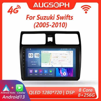 Suzuki Swift 2005-2010 için Android 13 araba radyo, 4G WiFi araba Carplay ve 2Din GPS navigasyon ile 10 inç multimedya oynatıcı.