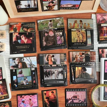 30 adet Film anıları Serisi Vintage Film klipleri koleksiyonu Dekoratif Scrapbooking Etiket Günlüğü Kırtasiye Albümü Günlüğü Planlayıcısı