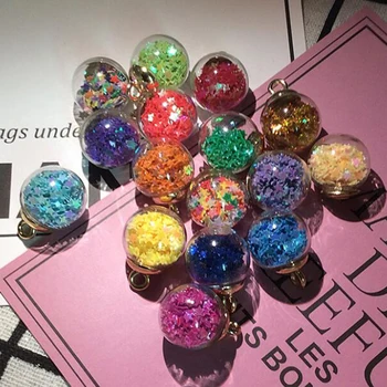 10 Adet Takı Yapımı Aksesuarları Parlak Yıldız cam küre DIY Kristal Takılar Takı Küpe Kolye Boncuk Kolye Zanaat Dekor