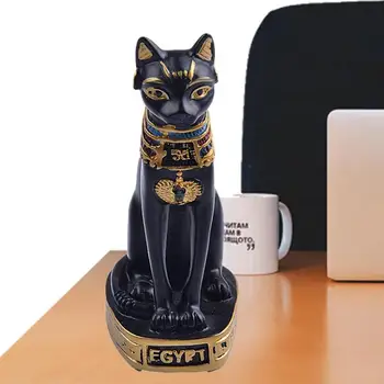 Son Mısır Kedi Heykeli Heykelcik Dekorasyon Vintage Kedi Tanrıça Bastet Heykeli Bahçe Evi Yüksek Kalite Dropshipping