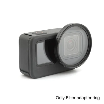 52mm Pratik Filtre Adaptör Halkası Dayanıklı Profesyonel Anahtarı İle Eylem Kamera Dalış UV Lens Alüminyum Alaşımlı Kahraman 9